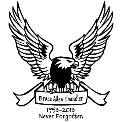 Eagle Wings with Banner Memorial Decal