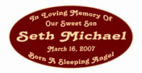 Printed In Loving Memory Decals Starting at $6.99