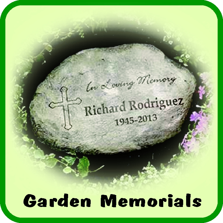 Personalized Garden Memorials can be placed outdoors to help remember a loved one or a cherished pet.